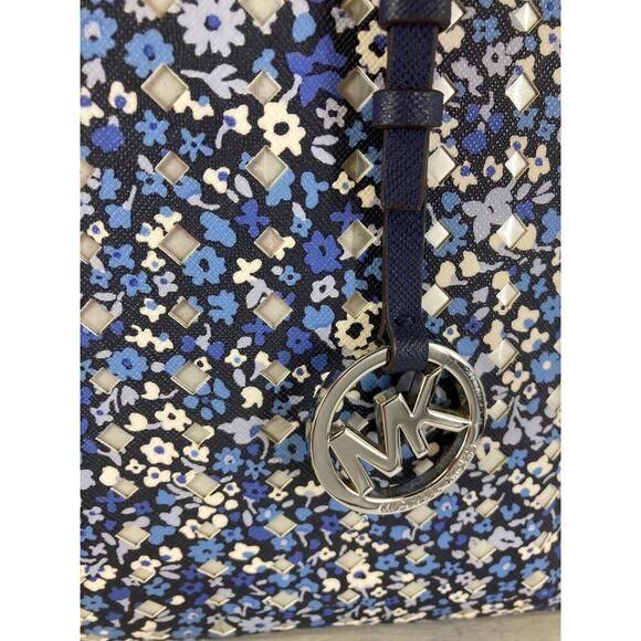 MICHAEL KORS EXTRA LARGE FLORAL PRINT LEATHER TOTE BAG - Picture 6 of 16